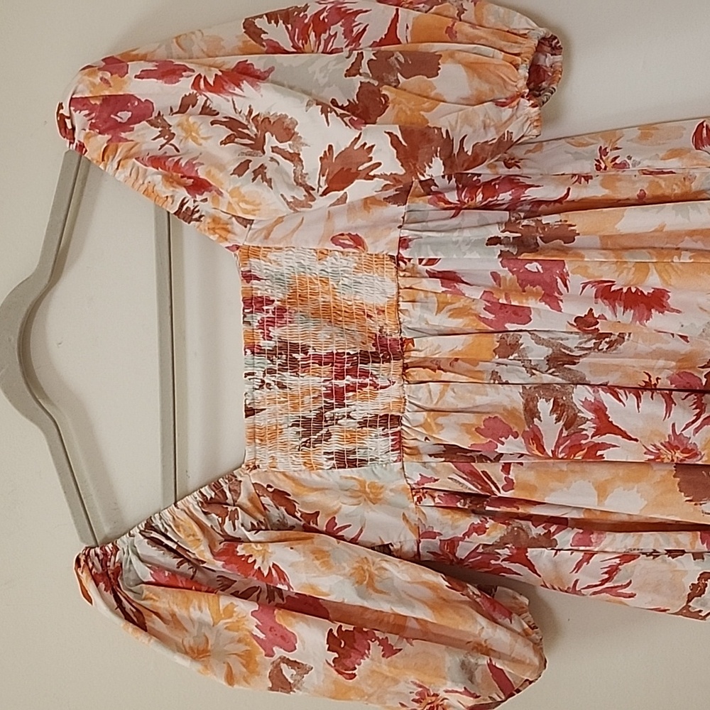 Abercrombie and Fitch Baby Doll Floral Puff Sleeve Mini Dress Size SP - Picture 11 of 16